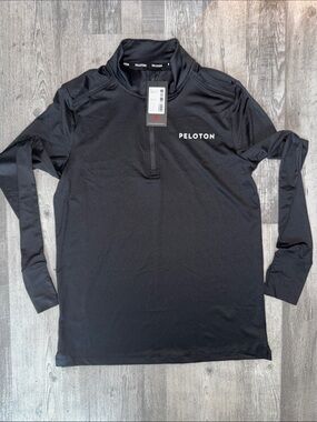 Peloton Black Long-Sleeve 1/4 Zip Performance Top